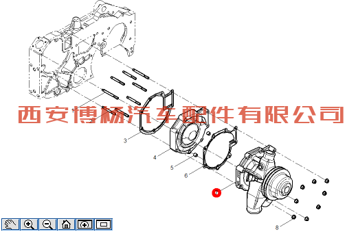 潍柴陕汽重卡 一汽解放水泵总成 612600062192