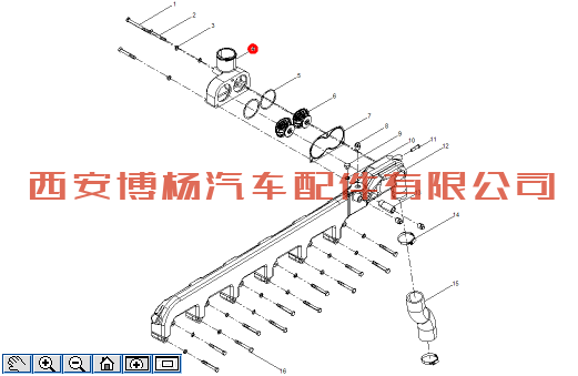 612600040433节温器盖潍柴工程机械节温器盖