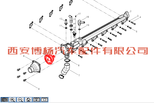 612640160094内置节温器，潍柴动力