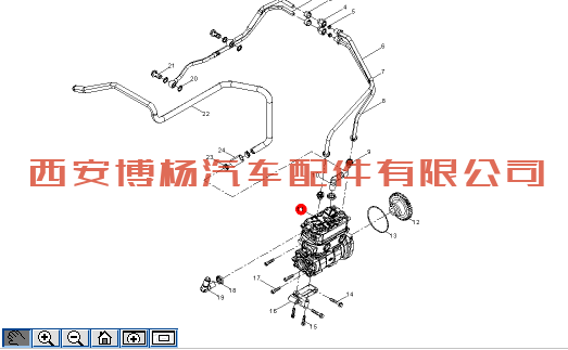 1000889077潍柴WP10H空压机总成，双缸空压机