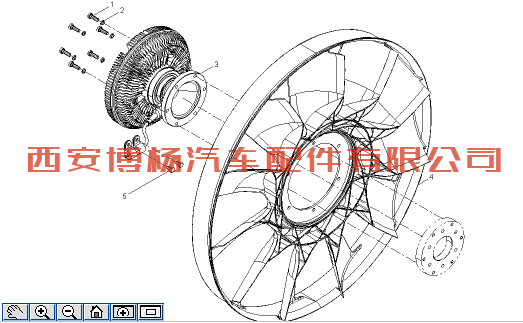 612600062144潍柴WP13发动机风扇叶