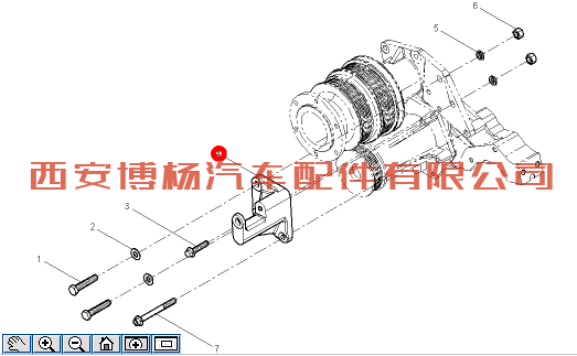 612600090779潍柴WP10工程机械发电机安装支架