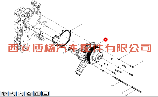 610800060144潍柴WP7发动机水泵总成