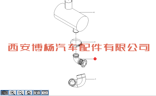 1000046529潍柴工程机械排气接管总成