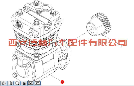 1000402665潍柴WP6工程机械空压机总成