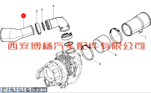 612600111099潍柴发动机连接弯管