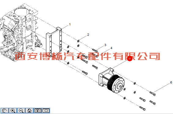 1000964355潍柴WP13发动机500马力风扇托架