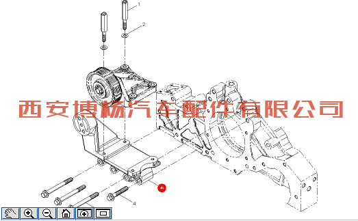 612640060240潍柴发动机空调压缩机支架