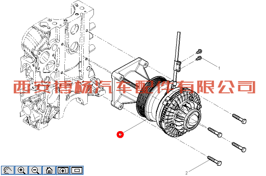 612630061171潍柴WP12发动机电磁风扇离合器