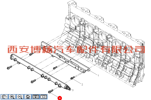 612630080038潍柴WP10/WP12博世共轨管0445226053