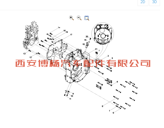 1000712712潍柴WP12发动机飞轮壳总成