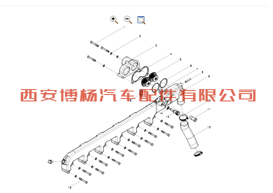 612600040207潍柴WP12发动机节温器盖