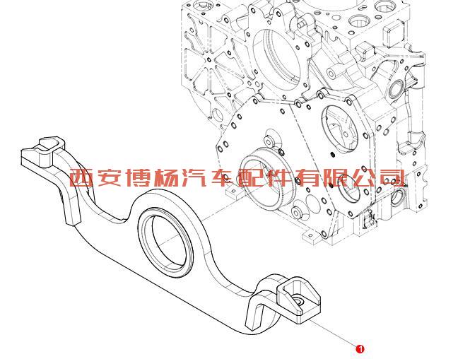 612600012752潍柴徐工矿车WD12.375/618发动机前支撑