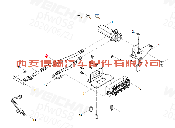 1003294399/1004150766潍柴WP13国六天然气燃气管