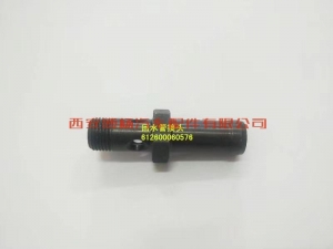 b590879e3e44d635c12c9cfa114be47 612600060576潍柴WP12NG350E50天然气发动机空压机出水管接头组件